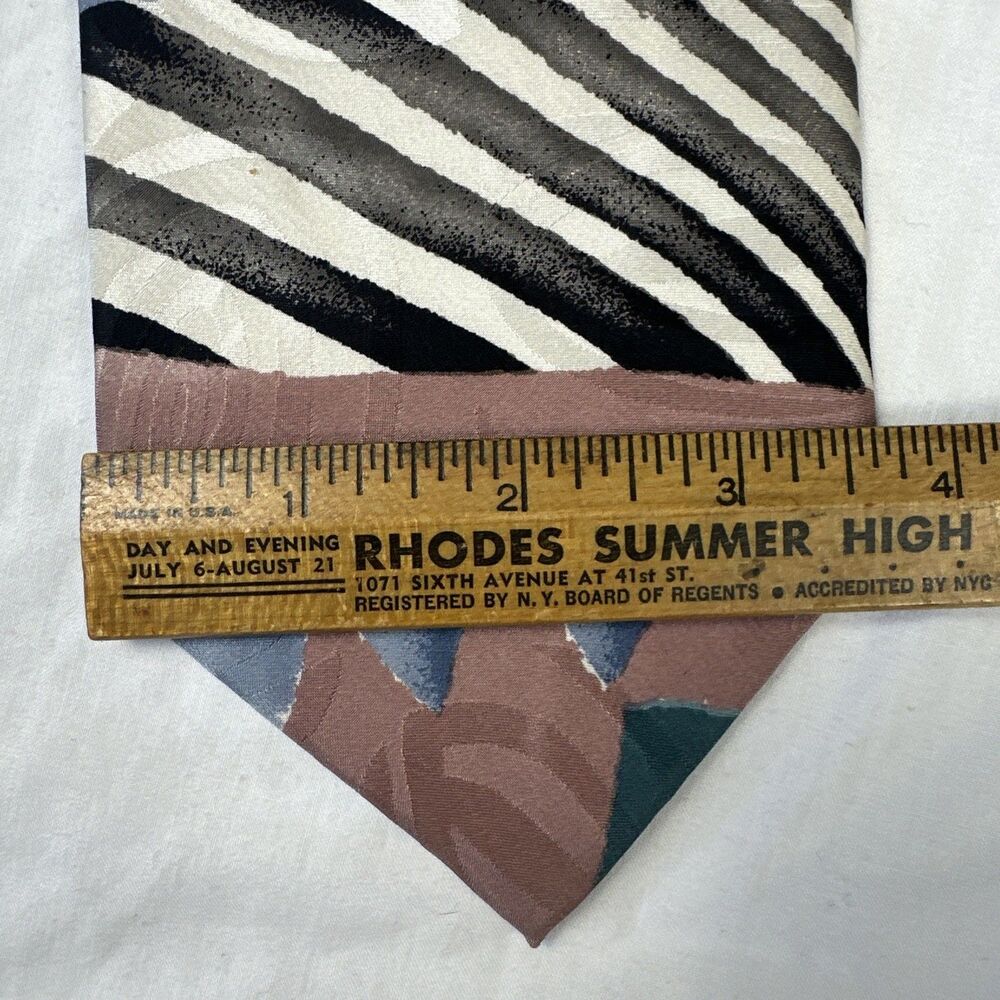Gucci by Paolo Gucci Men's 100% Soie Seide Silk Tie Pink Blue Green Black White - Picture 9 of 9